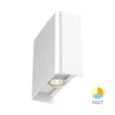 103302 - 2x1W WALL LIGHT VECTOR WHITE CCT 3IN1 IP65BRY