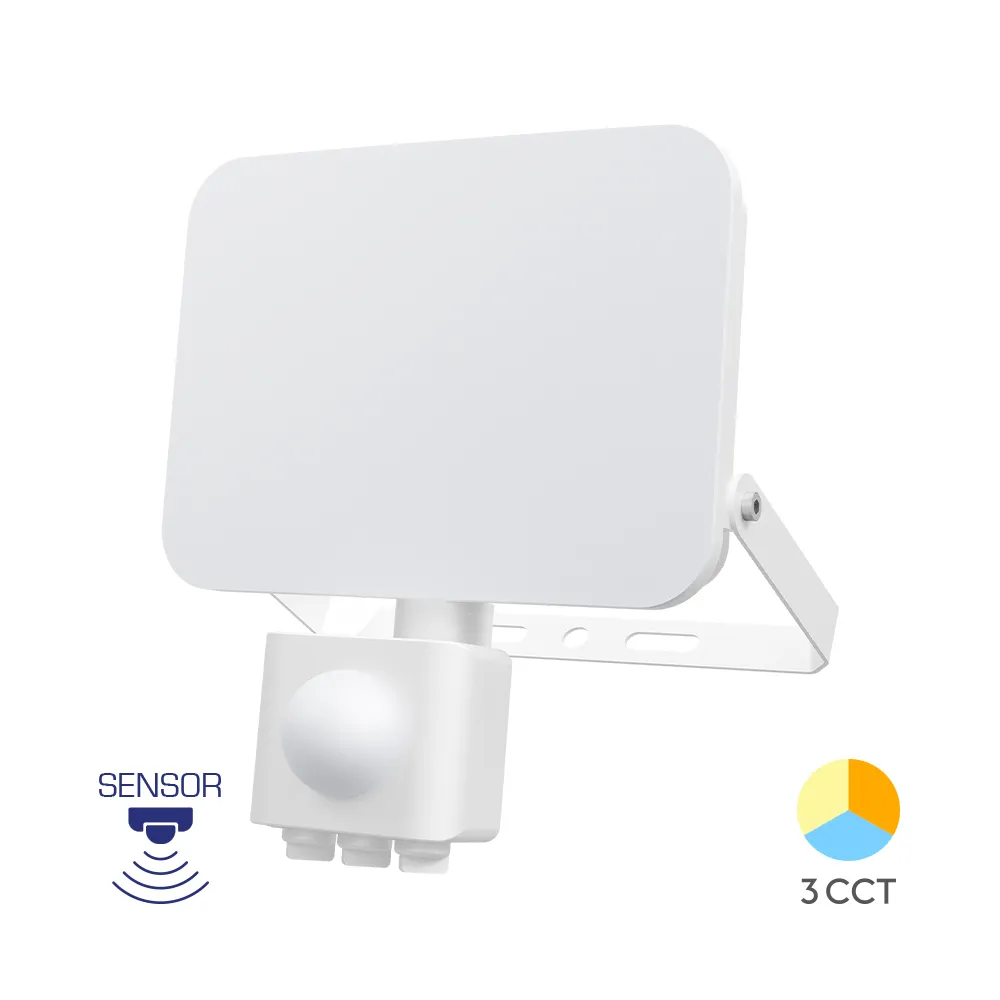 101760 - 30W LED FLOODLIGHT WHITE CCT 3IN1 WITH SENSOR IP54 BRY