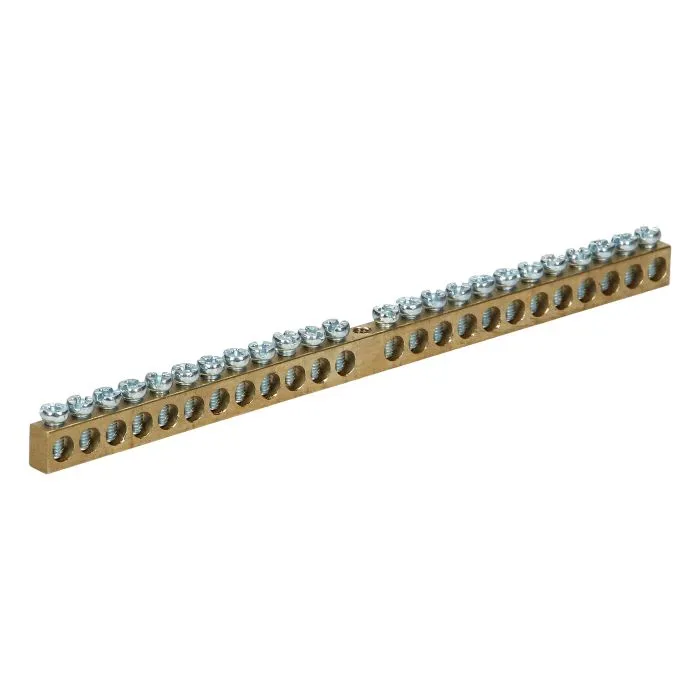 149051-Non-insulated brass busbar, 24 cables