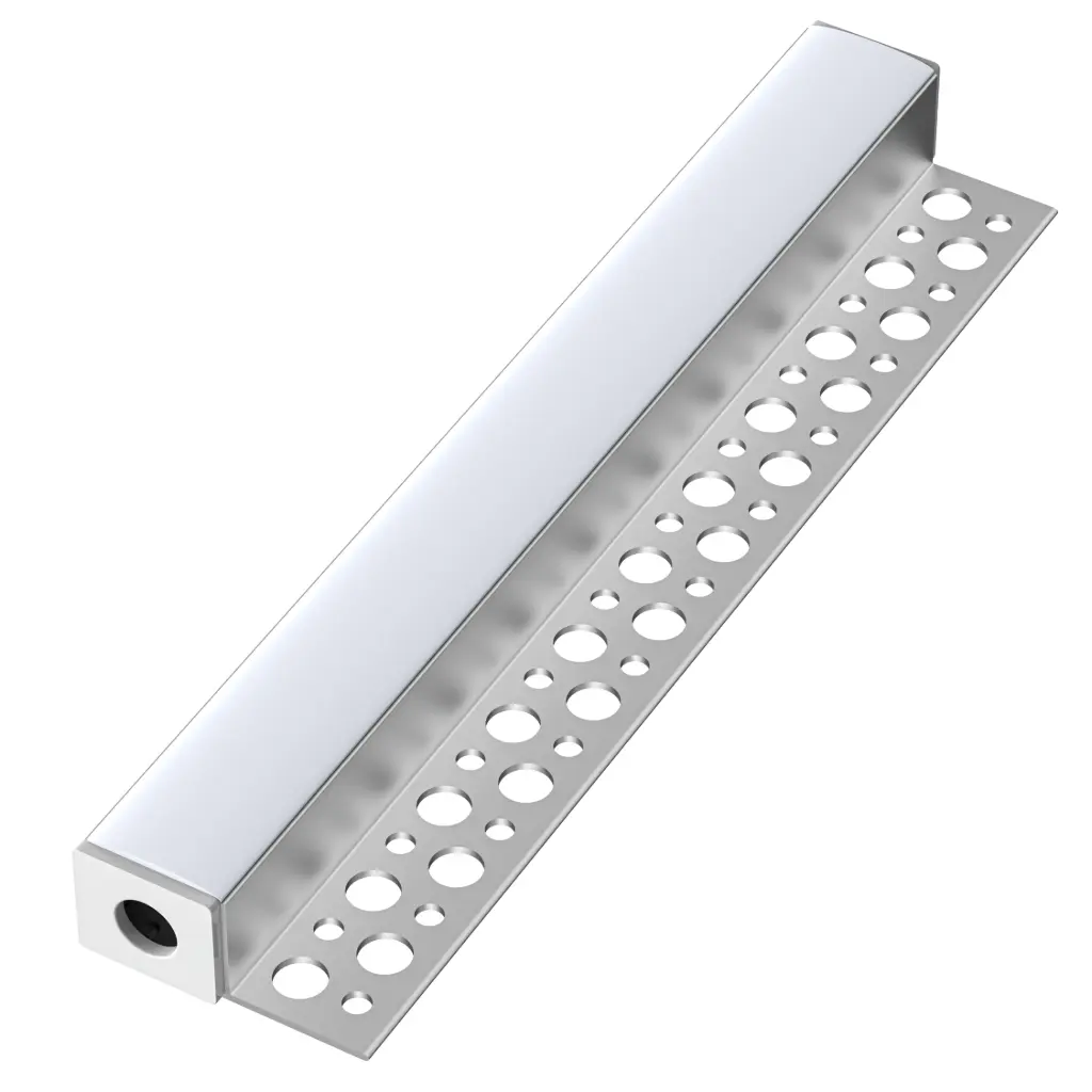 109120 - Profilé en aluminium pour surface en plâtre de 2 mètres pour bande LED à aile unique ALU-LDL