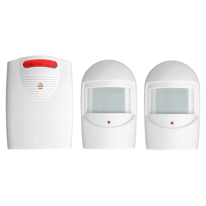 149865-Set of motion sensors with wireless alert system, IP44, 120m