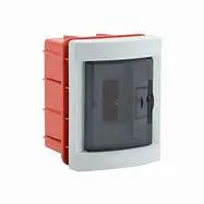 143040- Flush-mounted distrubution box 4 modules with white frame and smoked door 315x215x80mm IP40 FAEG