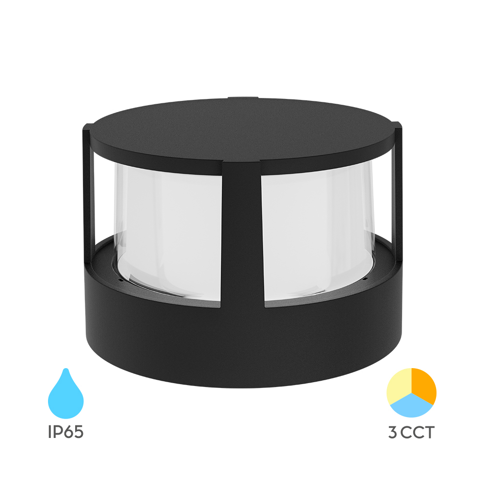 102170-WALLS-G1-RND-BLC-15W-3IN1-IP65-WALL LIGHT-BRY