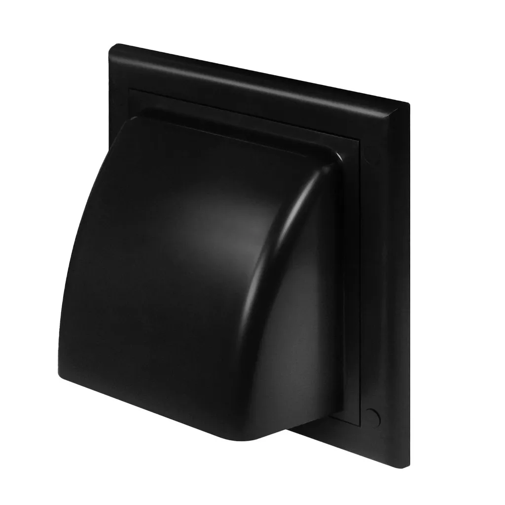 172372  - Exhaust grille for round ventilation duct black (ø100) - AWT