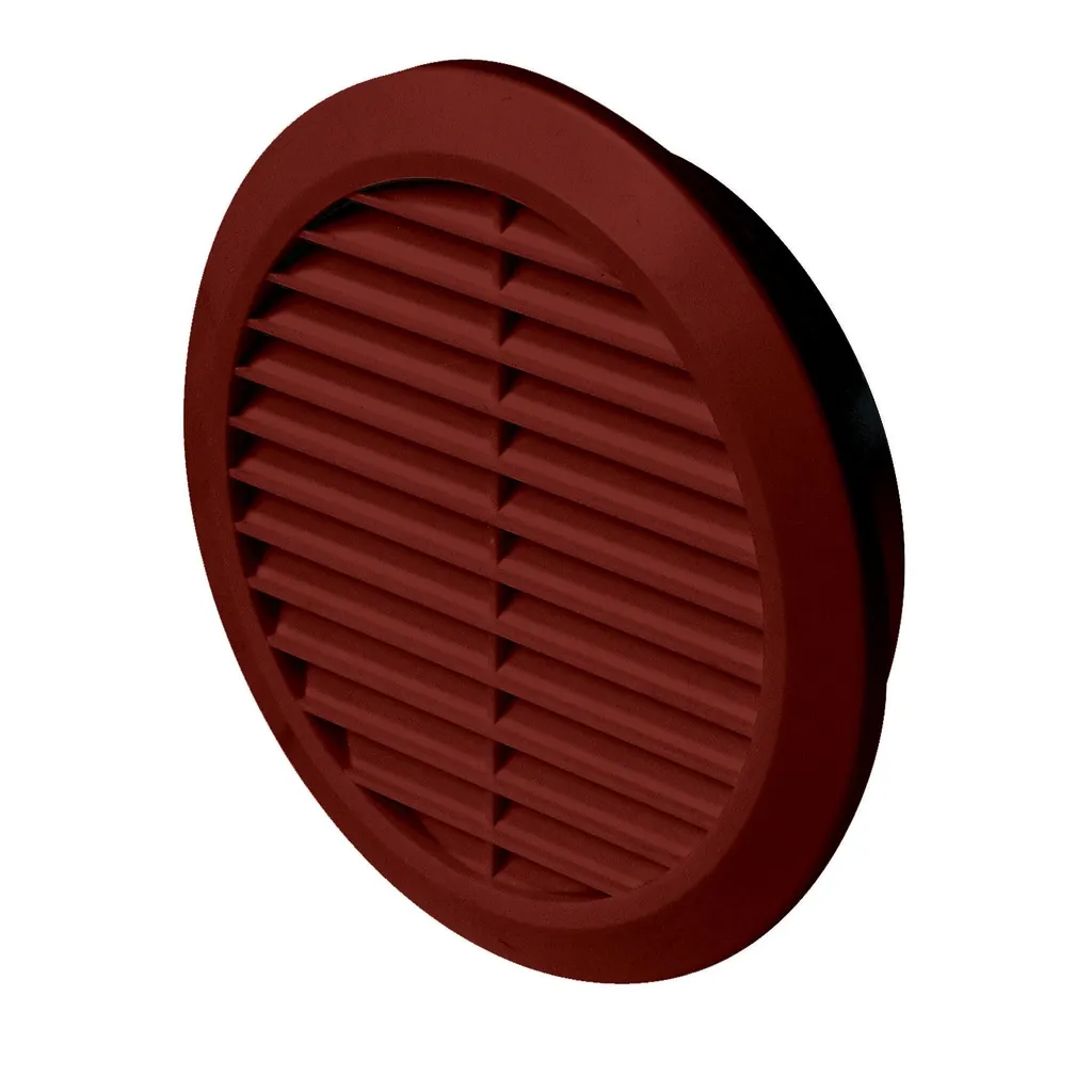 172878  - CLASSIC Series grille with anti-insect net and adjustable inlet brown Ø100-Ø150 - AWT