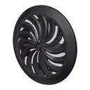 172886  - CLASSIC Series grille with anti-insect net and adjustable inlet Ø100-Ø150 black - AWT