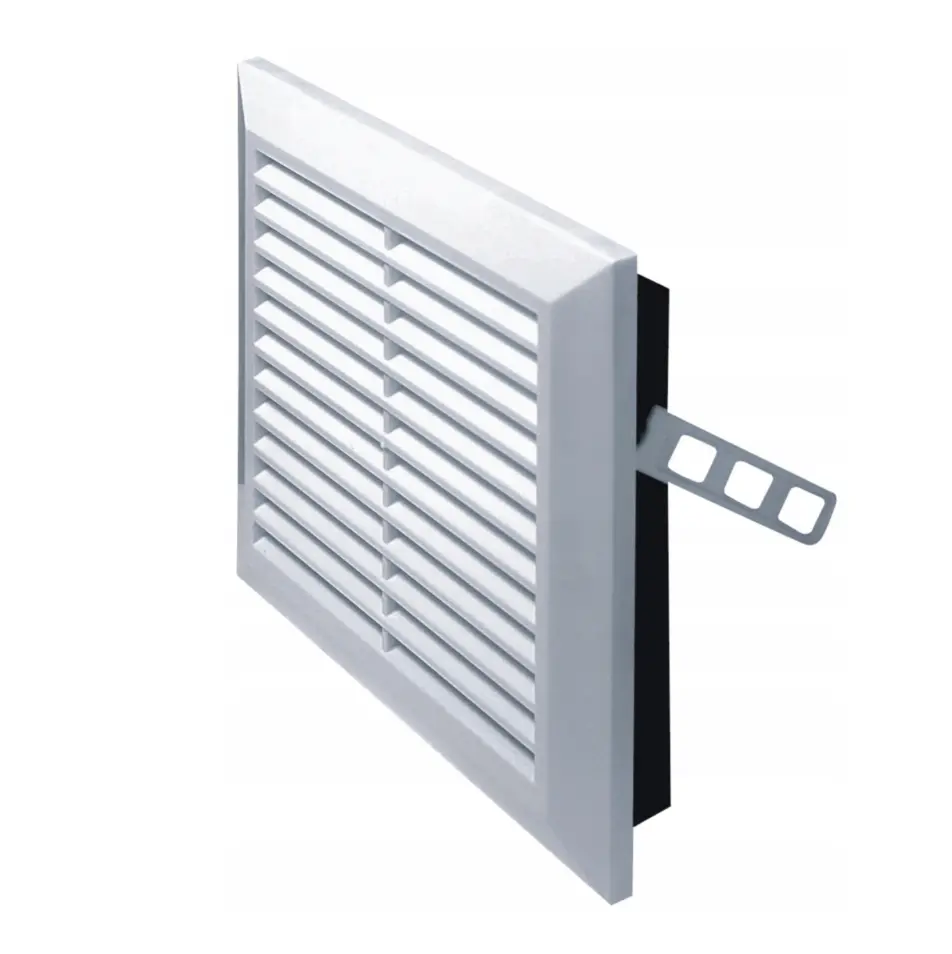 170575 - CLASSIC Series grille with anti-insect net and mounting brackets 110x140 white  - AWT  