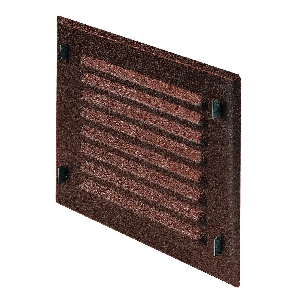 173034  - Metal grille with anti-insect net 140x140 brown - AWT