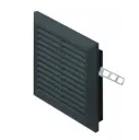 170603 - CLASSIC Series grille with anti-insect net and  mounting brackets  110x140 dark grey - AWT