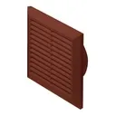 172822  - CLASSIC Series grille - with anti-insect net 140x140, inlet Ø100 brown - AWT