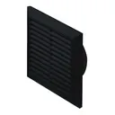 172824  - CLASSIC Series grille with anti-insect net 140x140, inlet Ø100 black - AWT