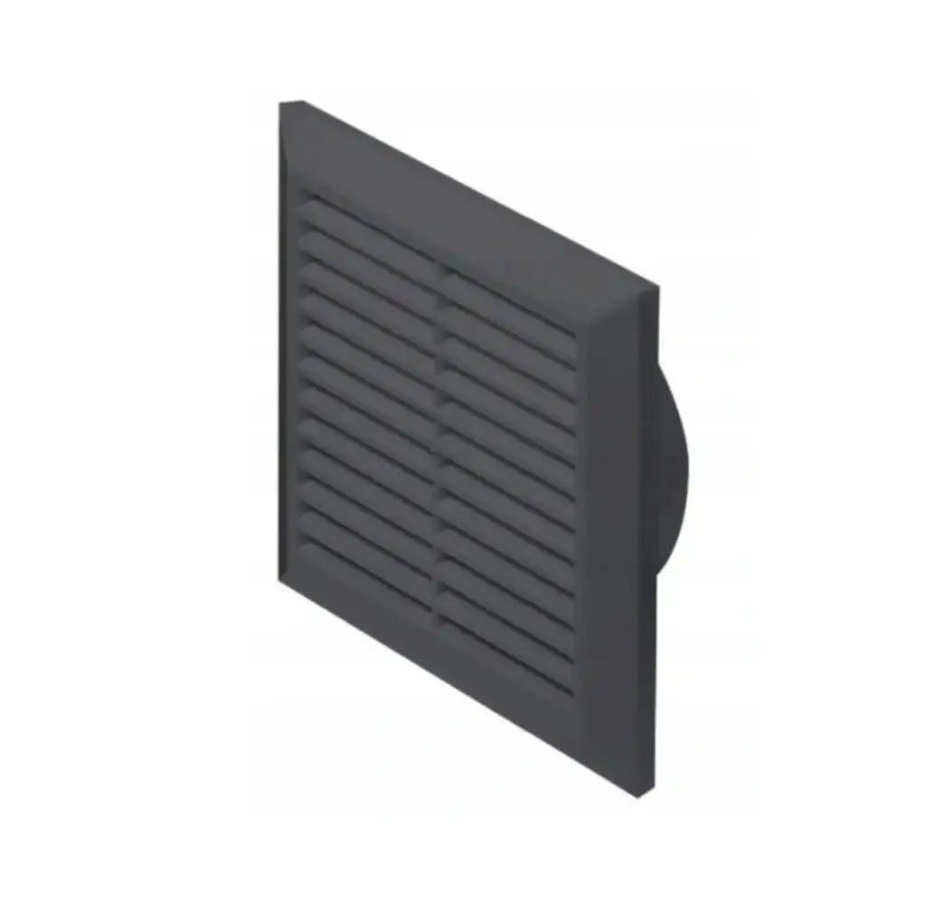 170610 - CLASSIC Series grille with anti-insect net 140x140, inlet  Ø100 dark grey - AWT  