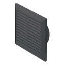 172823  - CLASSIC Series grille with anti-insect net 140x140, inlet Ø100 dark grey - AWT