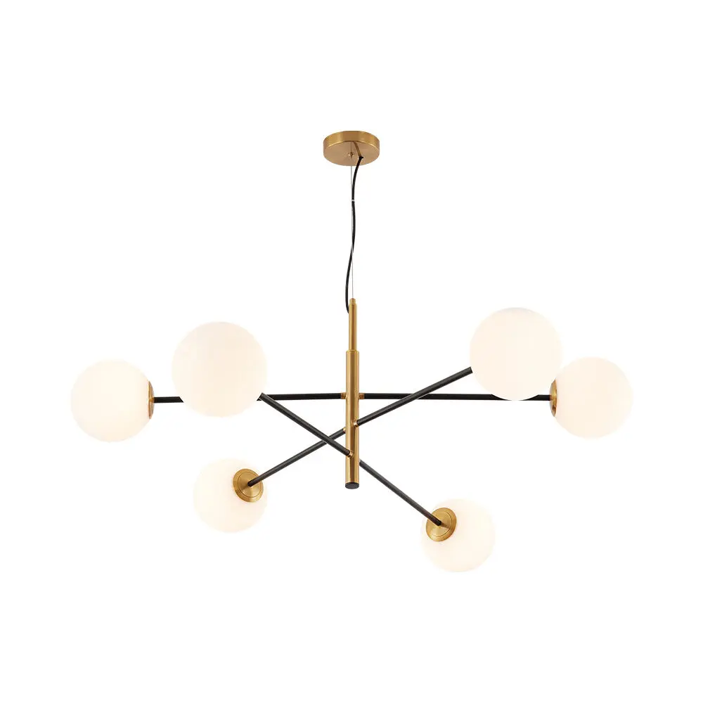 103349-BRY-S012R-6H-6xG9-OPL-GLD-PENDANT LIGHT