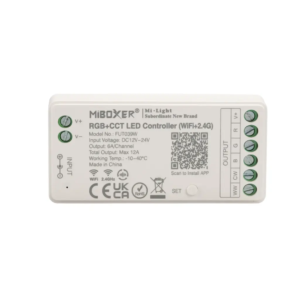109124 - 2.4GHz Wi-Fi 4-Zone RGB+CCT LED Strip Controller