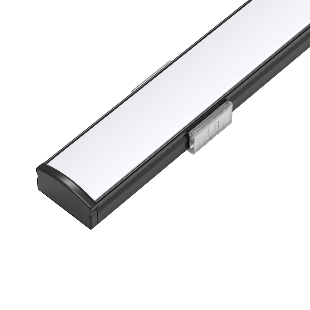 109020 - 2 meter Oppervlakte Aluminium Profiel voor LED Strip Multi Purpose Zwart - LDL