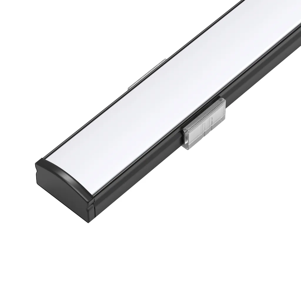 109020 - Profilé en aluminium de surface de 2 mètres pour bande LED à usages multiples Noir - LDL
