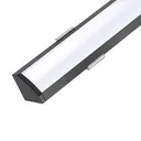109029 - Profilé d'angle en aluminium de 2 mètres pour ruban LED multi-usages noir - LDL