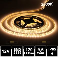 109059 - 5m LED strip 12V 9,6W SMD2835 120LED/m IP65 3000K-LDP