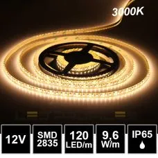 109059 - 5m LED strip 12V 9,6W SMD2835 120LED/m IP65 3000K-LDP