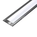 109070 - 1 meter verzonken aluminium profiel voor LED-strips, multifunctioneel gebruik, MDF, gipsplaat, tegel zwart - LDL