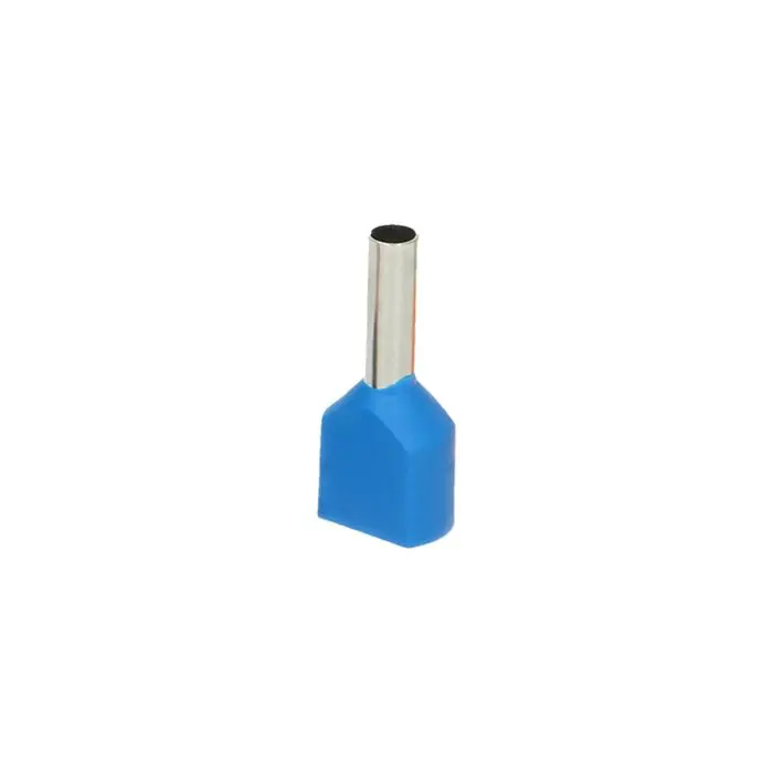 149602 - Insulated twin cable end terminal, max. section 0.75mm2, copper sleeve length: 8mm, 100 pcs.