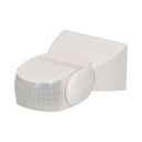 140025 - Adjustable PIR motion sensor, IP65 detection range 180 degree, 12m; protection rating IP65; white