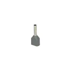 149612 - Insulated twin cable end terminal, max. section 2.5mm2, copper sleeve length: 10mm, 100 pcs.
