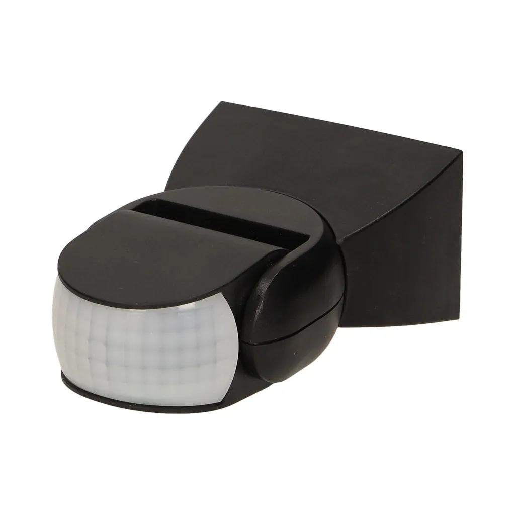 149095 - Adjustable PIR motion sensor, IP65 detection range 180 degree, 12m; protection rating IP65; black