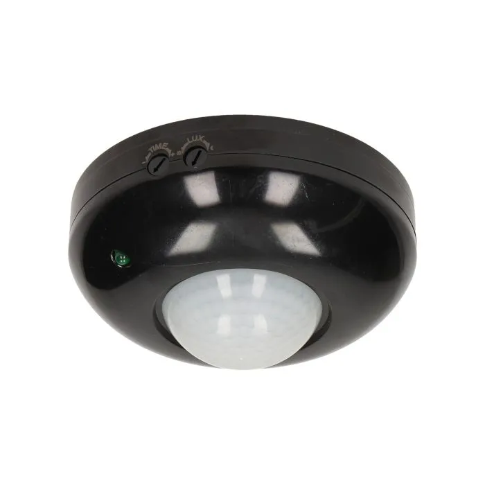 149106 - PIR motion sensor 360° rated load 1200W; protection rating IP20 Black