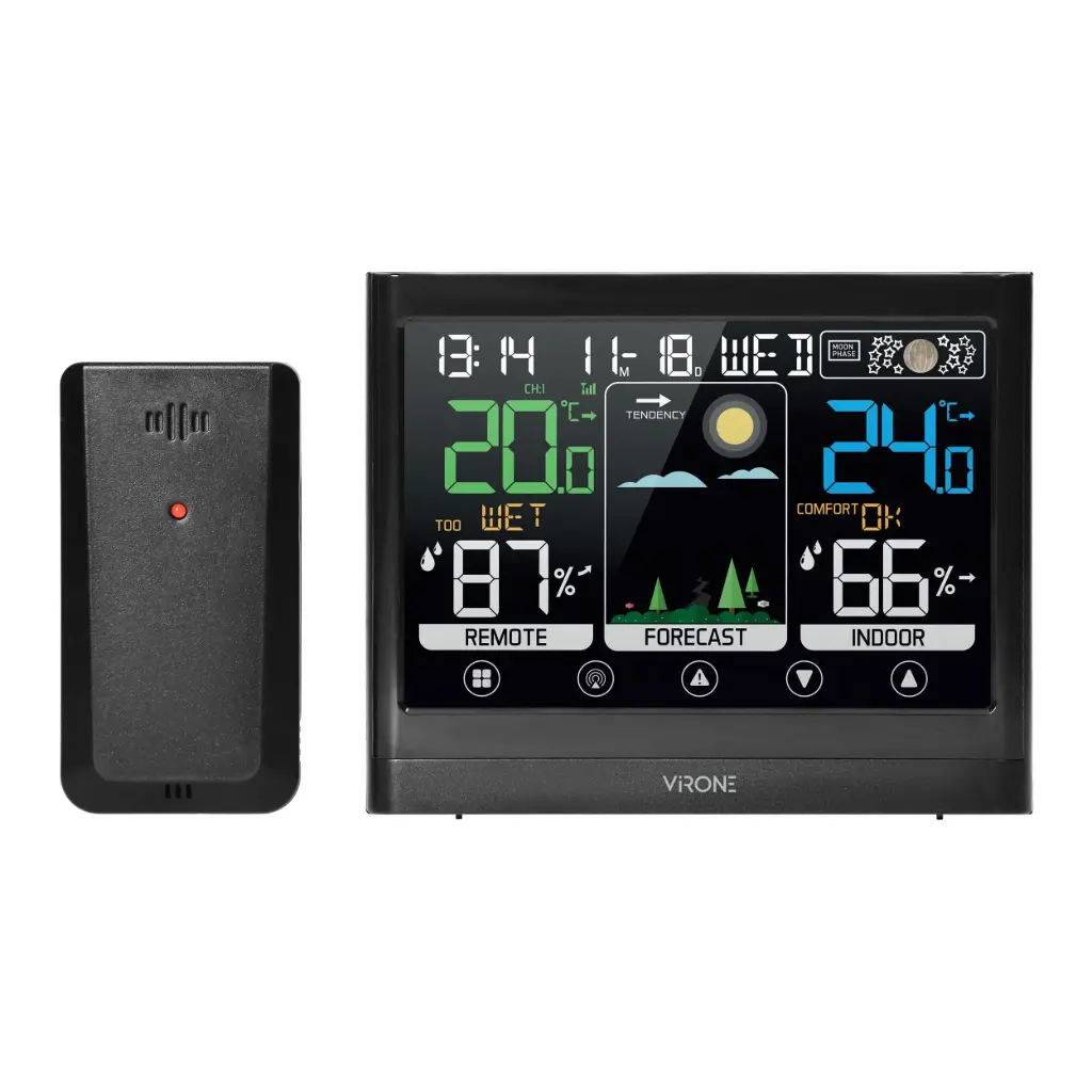149963 - Multifunctional wireless weather station, touch buttons