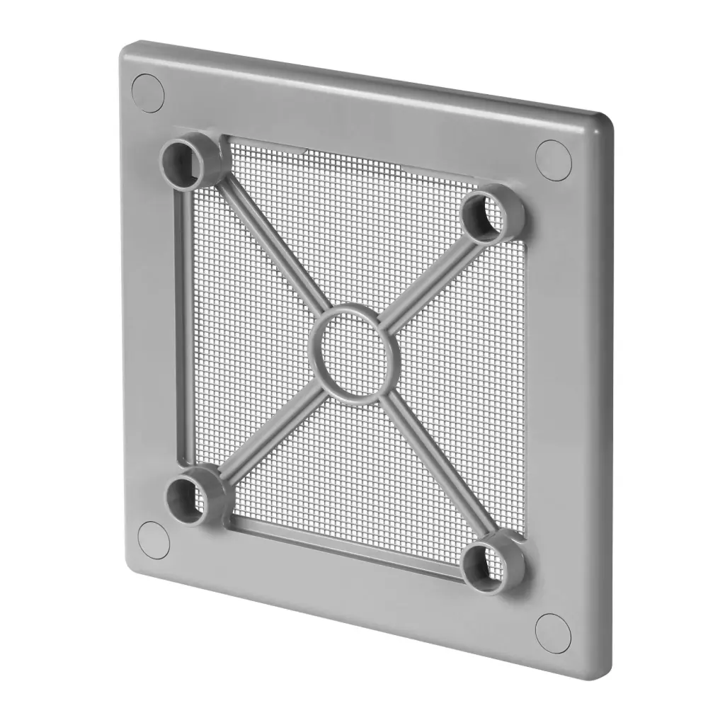 172111 - Frame for ventilation grille with Ø100 outlet 150x150 / Ø100 grey