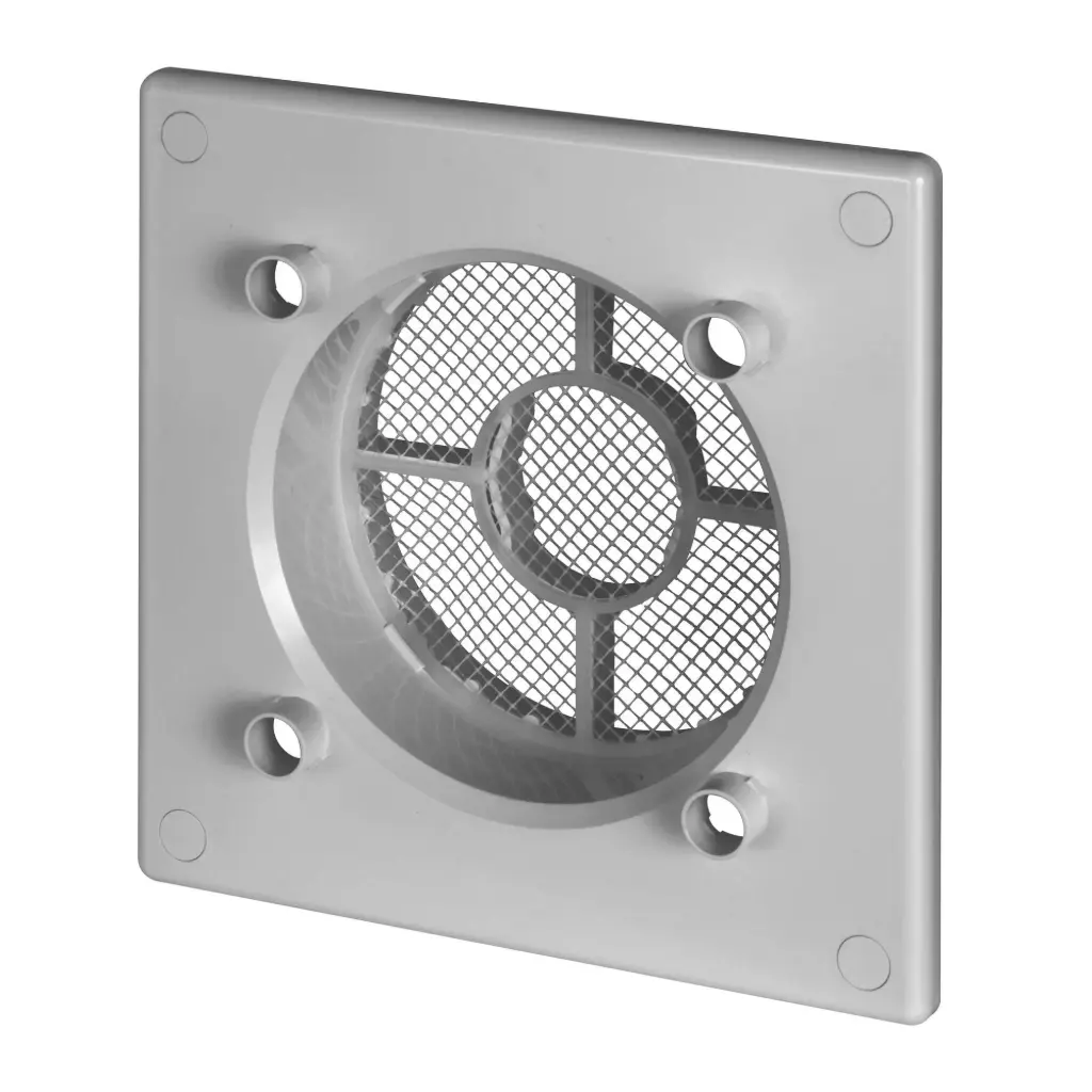 172157 - Frame for ventilation grille with Ø125 outlet 150x150 / Ø125 grey