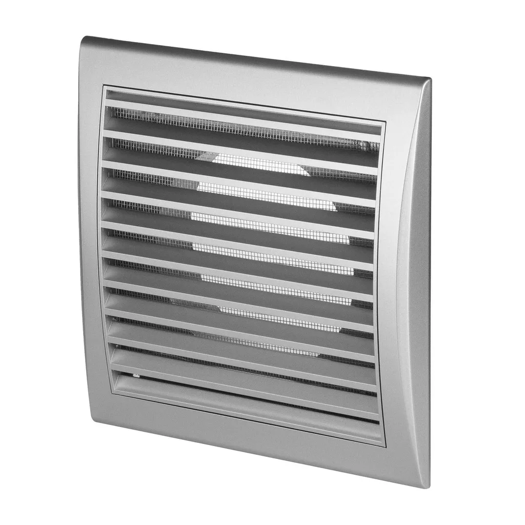 172700 - LUNA Series grille - with anti-insect net, inlet Ø100 138x138 satin
