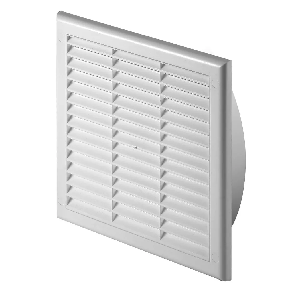 172720 - TK Series grille - with anti-insect net, inlet Ø125 140x140 white