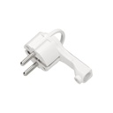 140090-Platte stekker met handgreep, witte stekkerdoos: 2P+Z, 16A/250V AC, comfortabele houder, ultradun.-ORN