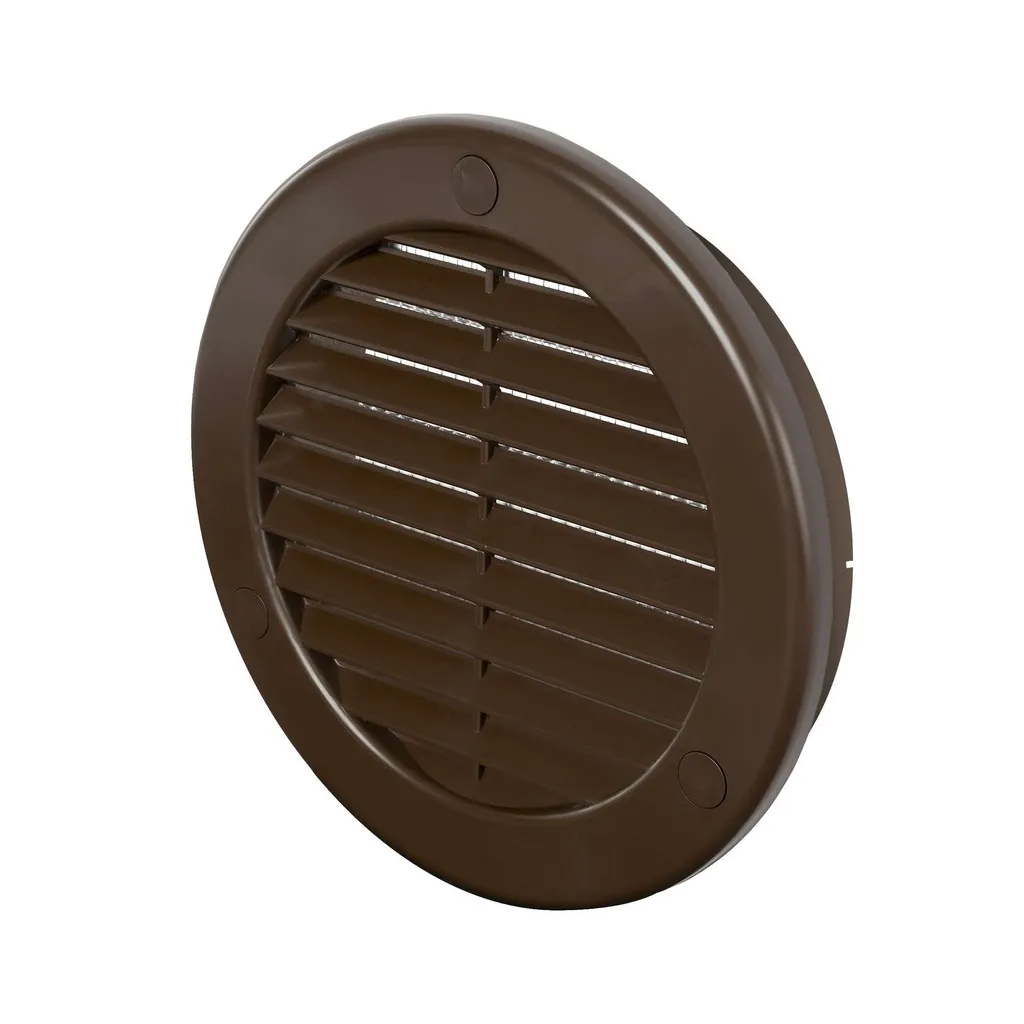172786 - TRU Series grille - with a flange and anti-insect net Ø100 brown