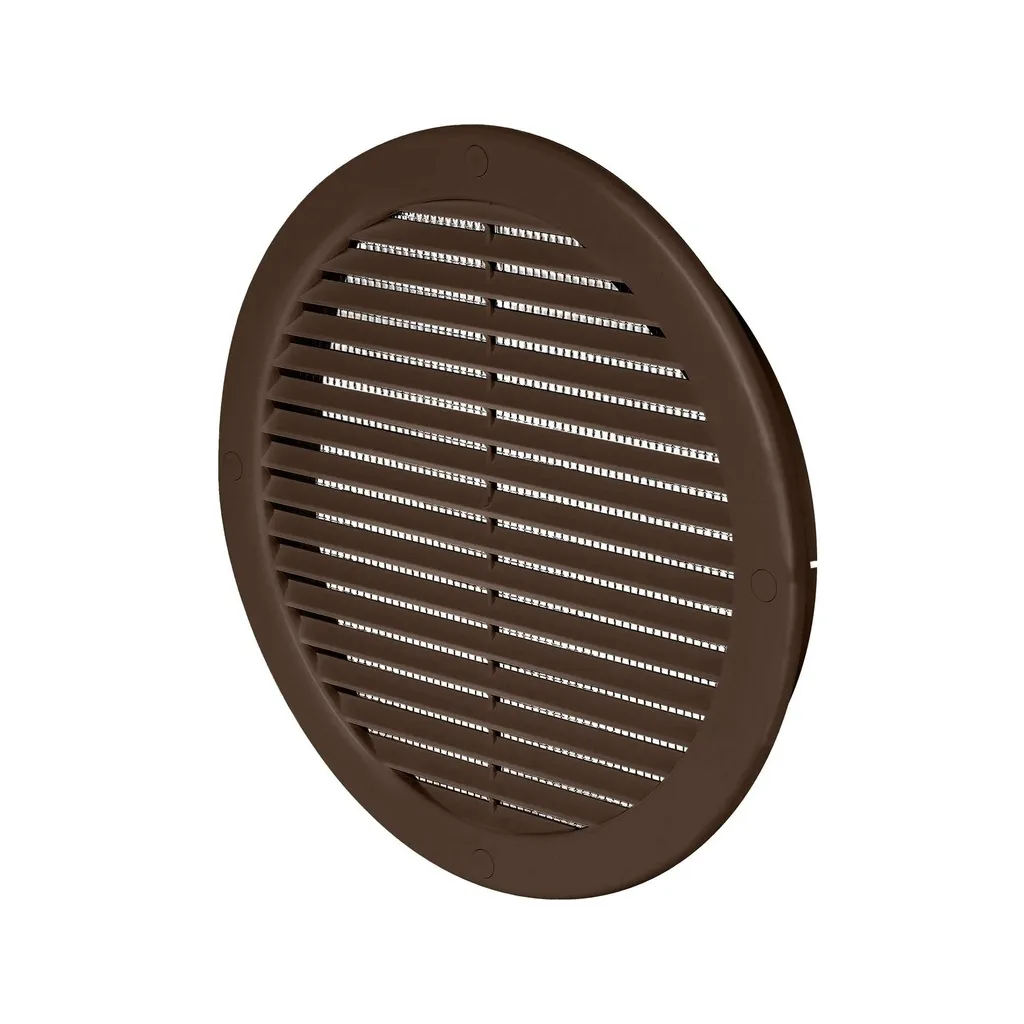 172798 - TRU Series grille - with a flange and anti-insect net Ø200 brown