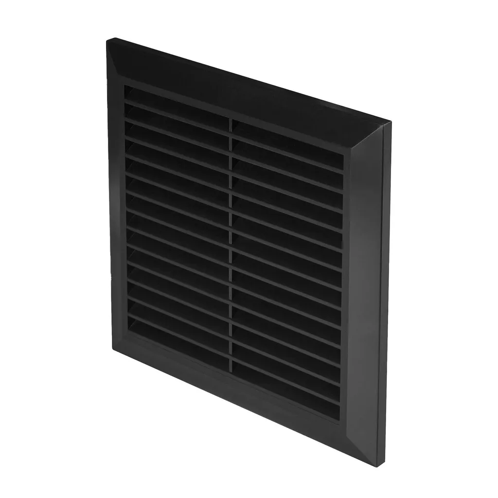 172850 - CLASSIC Series grille - with anti-insect net, inlet Ø150   170x170 black