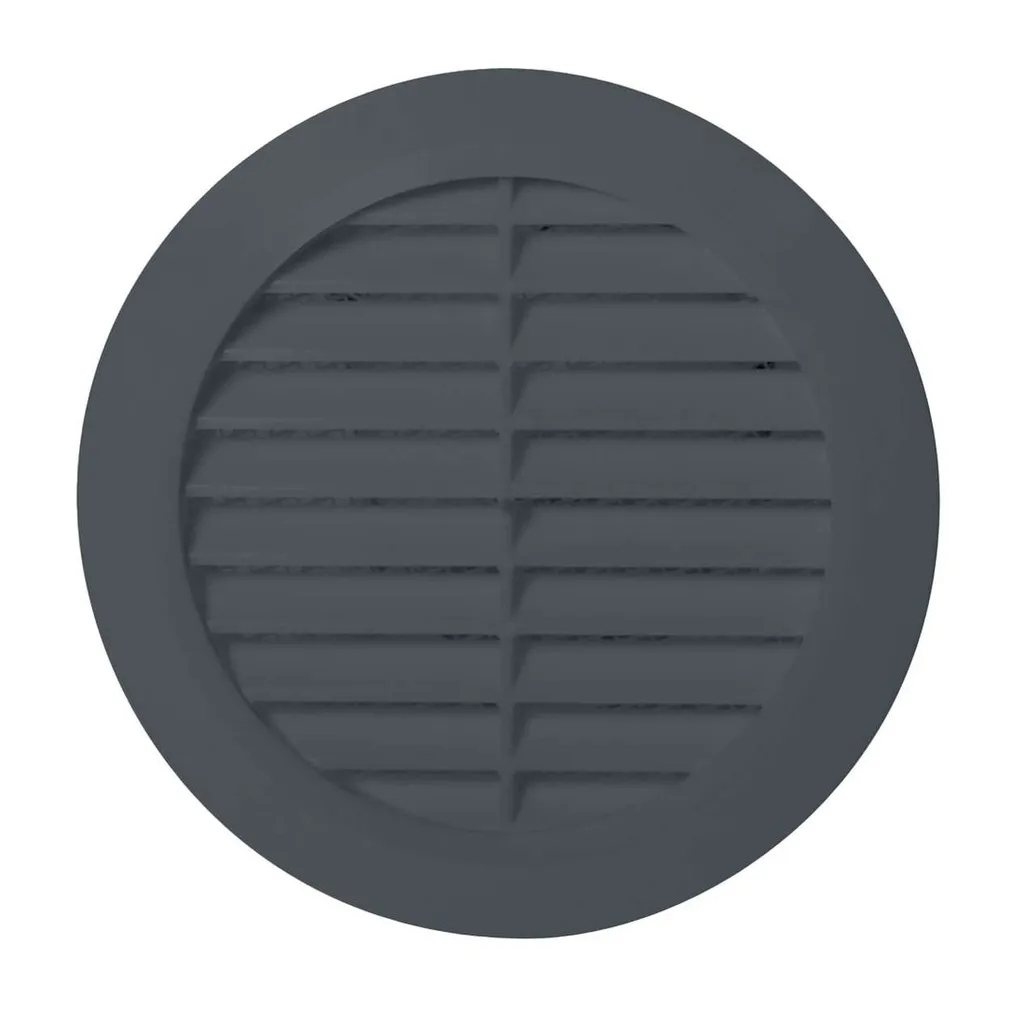 172874 - CLASSIC Ø Series grille - with anti-insect net Ø125 graphite (pewter)