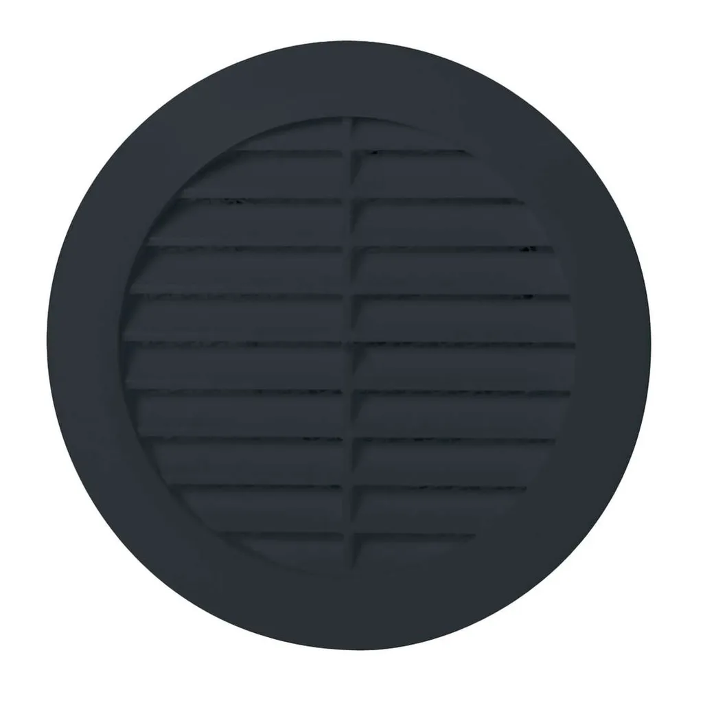 172875 - CLASSIC Ø Series grille - with anti-insect net Ø125 black