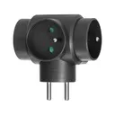 149223 - Power splitter 3x2P+E, black, for Belgium and France