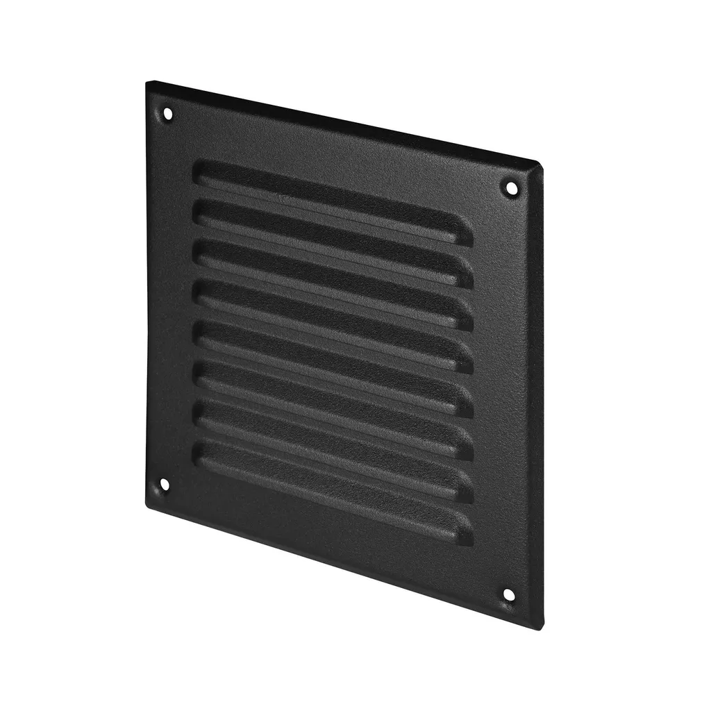 172995 - Zinc coated steel sheet grille, with anti-insect net   120x120 graphite (pewter)