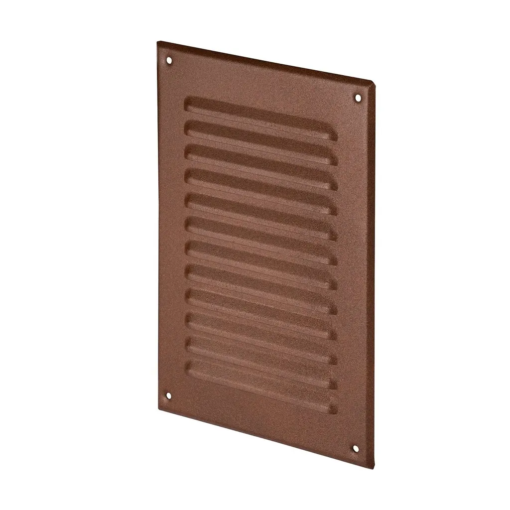 172998 - Zinc coated steel sheet grille, with anti-insect net   120x185 brown