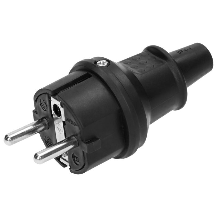 140110-Uni-Schuko mini plug IP44, 16A, 230V-ORN