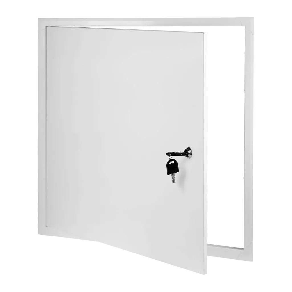173164 - Metal accesss door made of steel sheet covered with an epoxy coating and key lock 600x600 white