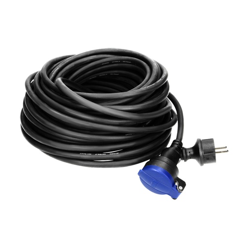 [ORNOR-AE-13169/20M] 140163-Heavy-duty extension cord with rubber cord 20m long IP44, 1x2P+Z, H07RN-F 3x1,5mm2, 230VAC/16A-ORN