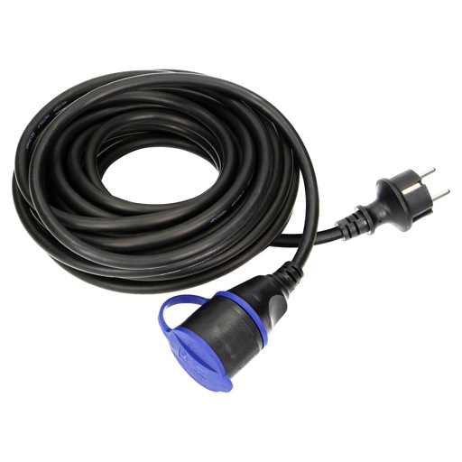 [ORNOR-AE-13169(GS)/10M] 140177-Heavy-duty extension cord with rubber cord 10m long, schuko IP44, 1x2P+Z, H07RN-F 3x1,5mm2, 230VAC/16A-ORN