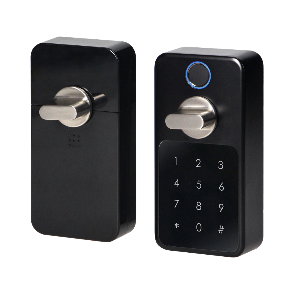 140295- Smart door lock with fingerprint reader and code lock, IP44, short-ORN
