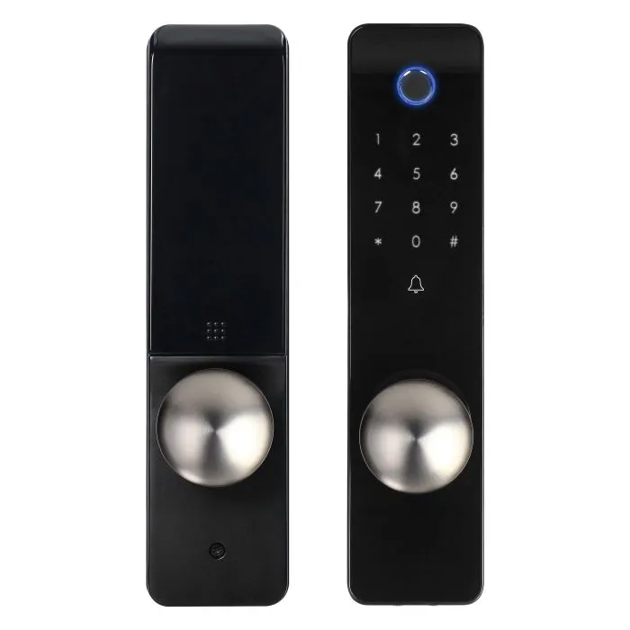 140296- Smart door lock with fingerprint reader and code lock, IP44, long-ORN